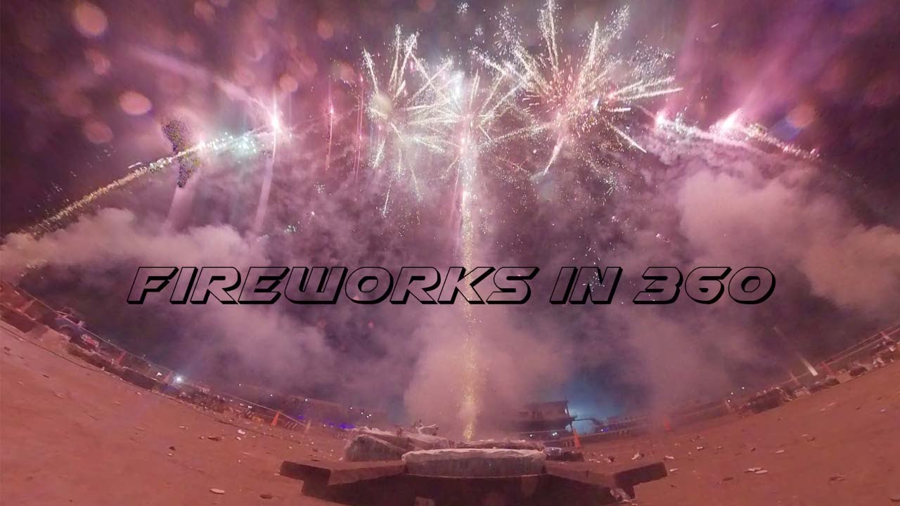 Firework Display from Ground Zero on a Insta360