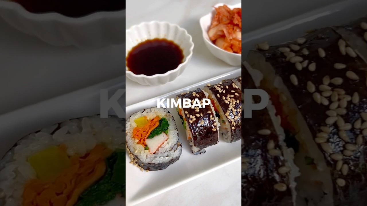 Kimbap (Korean rice roll) 