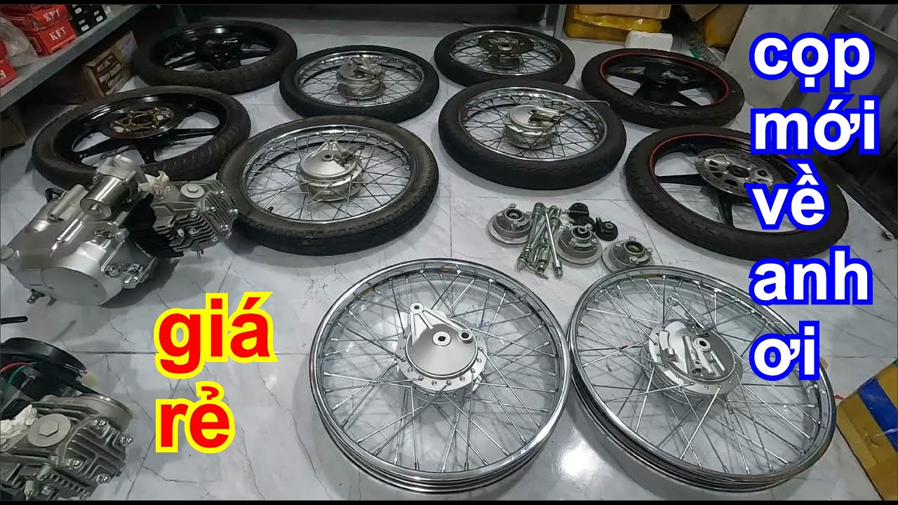 em mới về ít cặp mâm,cặp căm đùm niềng còn khá đẹp các anh ơi giá bao rẻ em bao ship