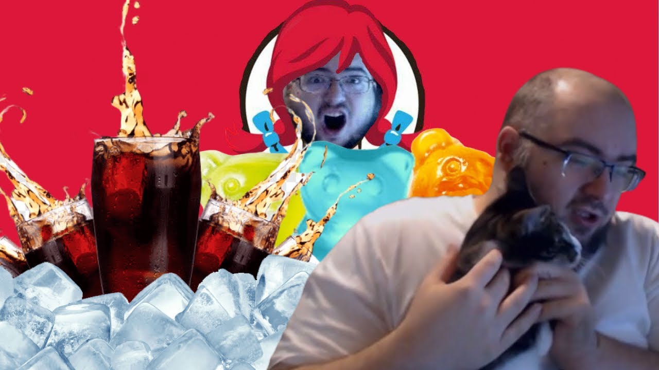 WingsOfRedemption is ashamed of being fat and eats gummy bears with Pepsi