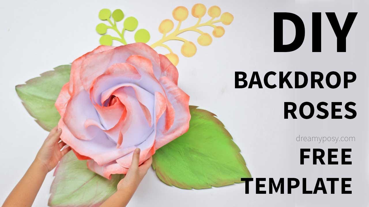 [FREE template]: How to make large/giant paper rose