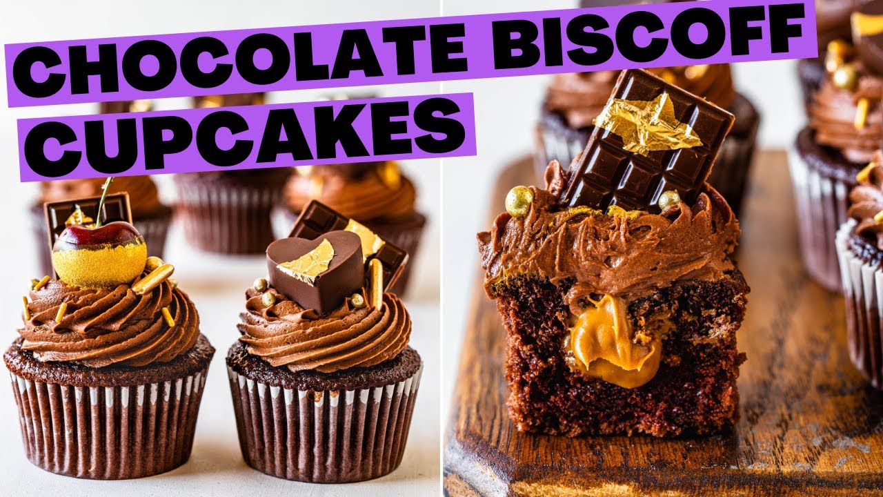 Chocolate Biscoff Cupcakes