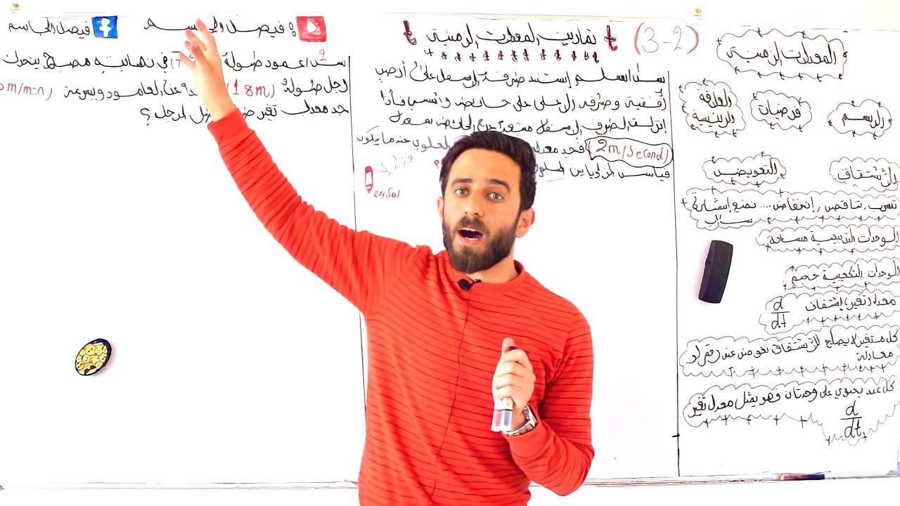 السادس العلمي الفصل الثالث تمارين المعدلات الزمنية س1 و س2 😍🔥