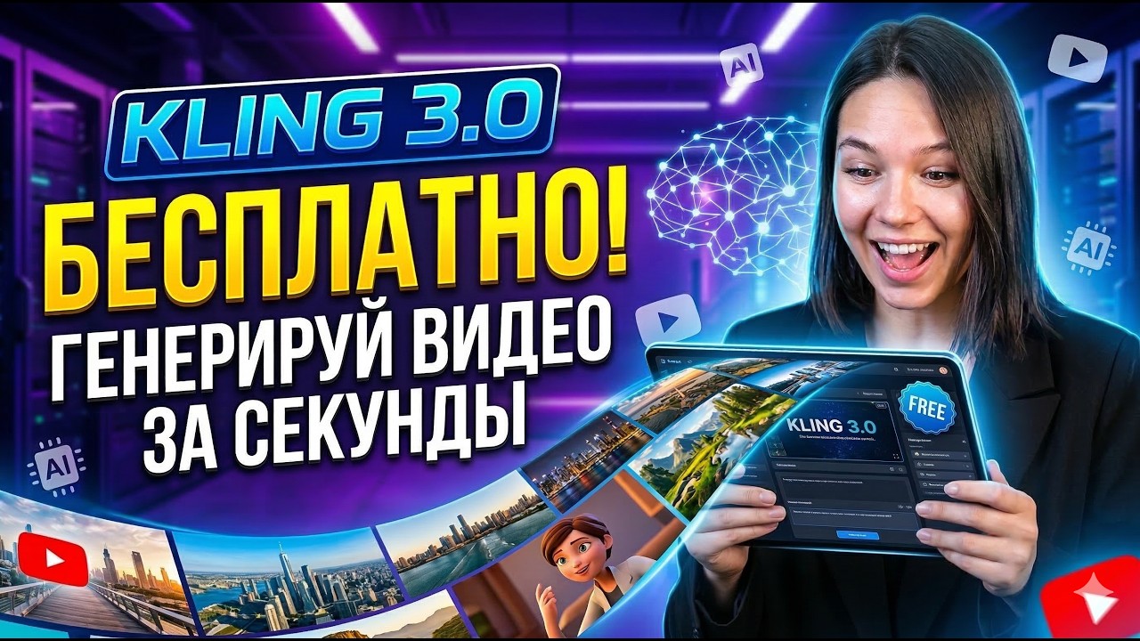 Как создавать видео в Kling 3.0 бесплатно: Полный гайд 2026
