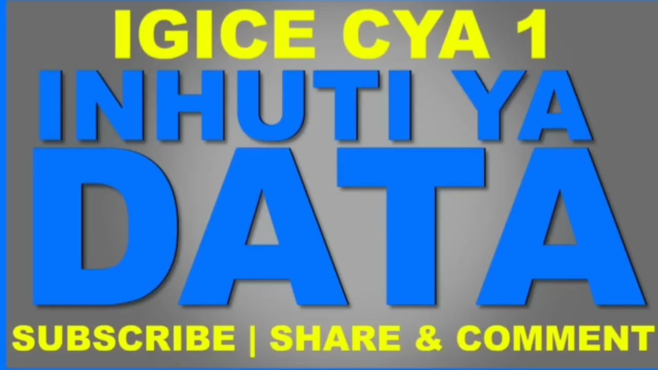 🛟Ikinamico: Inshuti ya Data Igice cya1 EP5 
