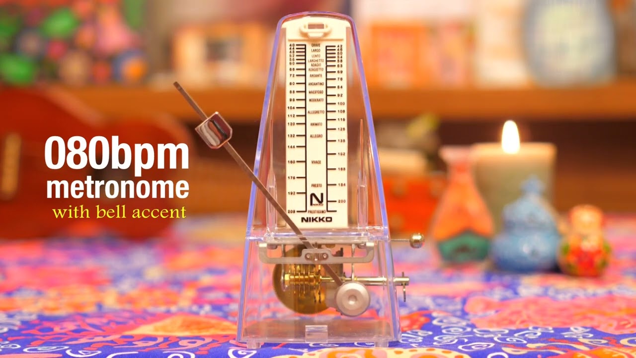 メトロノーム練習用テンポ80（ベル音入り）metronome 80bpm  with bell accent