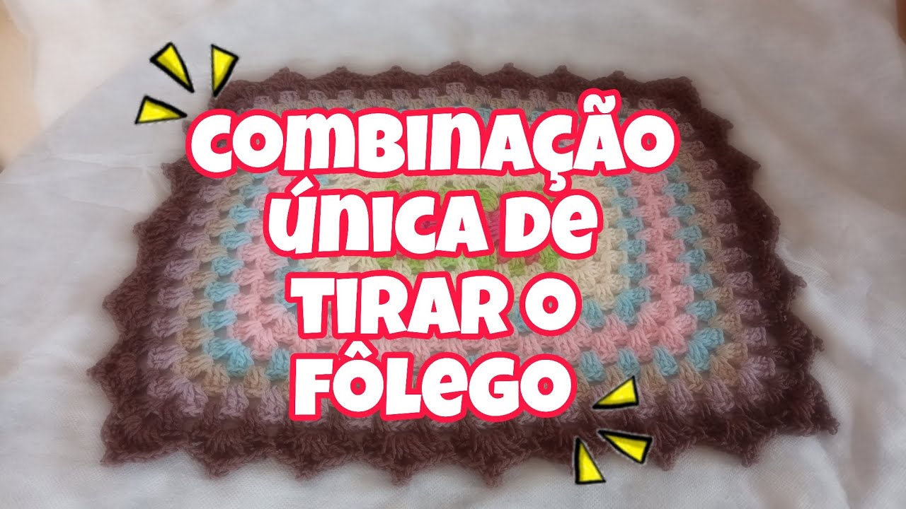 MINI TAPETINHO DE CROCHÊ combinações de cores 