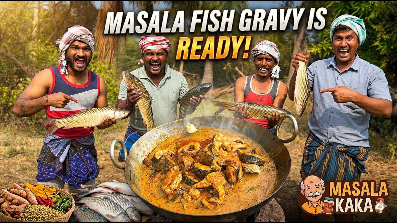 Masala Fish Gravy 🔥 | Village Style Cooking | Masala Kaka | Ep-2