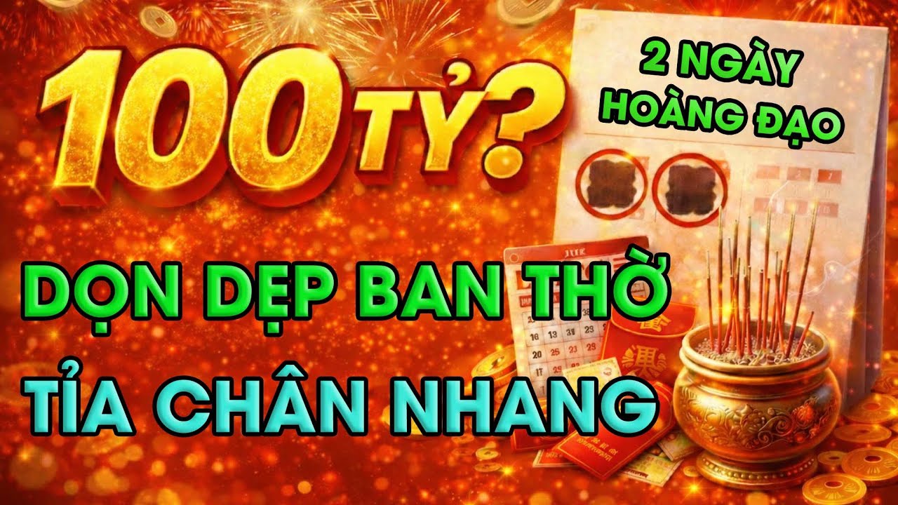 TỈA CHÂN NHANG ĐÚNG 2 NGÀY HOÀNG ĐẠO NÀY : MỞ CỬA TÀI LỘC - MAY MẮN “TRÚNG ĐẬM”