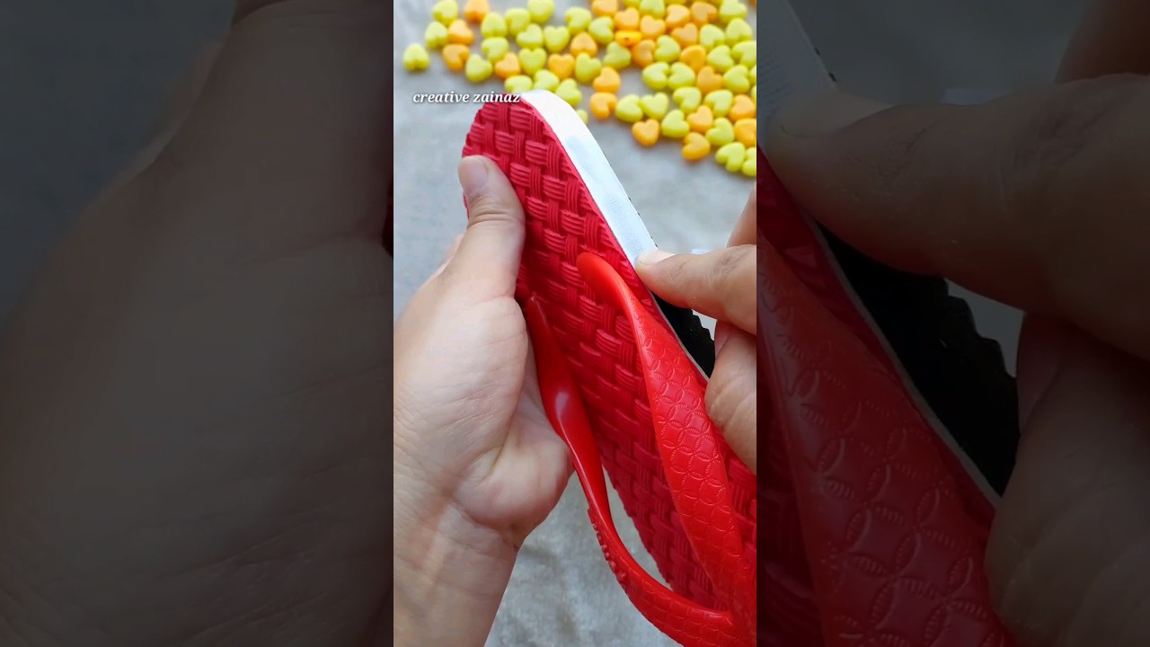 DIY Chappal 😍 #shorts #creativezainaz #craft #youtubepartner #art #diy