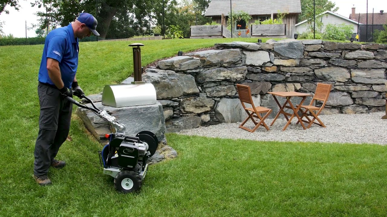 KABELVERLEGEMASCHINE RASENROBOTER PORTABLE WINCH AKKU KAUFEN KOMPLETTSET