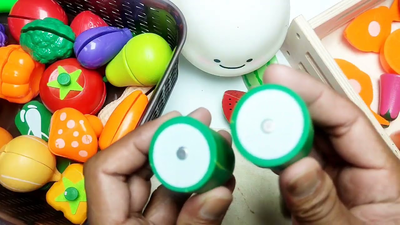 Mixing Fruits and Vegetables Colorful, Cutting Apple Avocado | Satisfying Video Squishy ASMR Pop it
