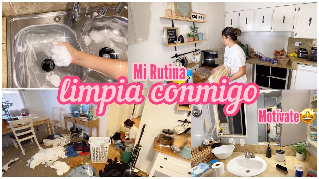 ✨ Mi Rutina de limpieza ✨ Motívate A Limpiar tu Casa 🏠 Limpiando la Cocina , Comedor , Bano + Ropa