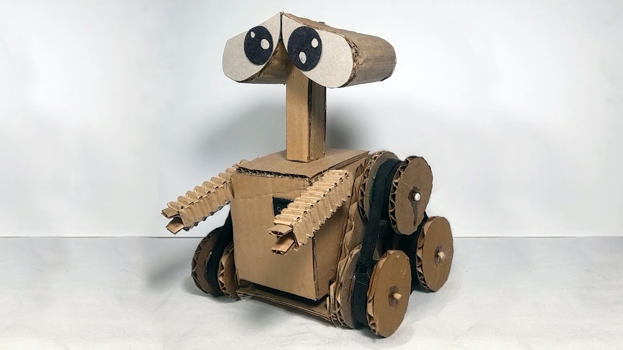 Robot Wall-E De Cartón muy fácil de hacer y funcional hazlo tu mismo