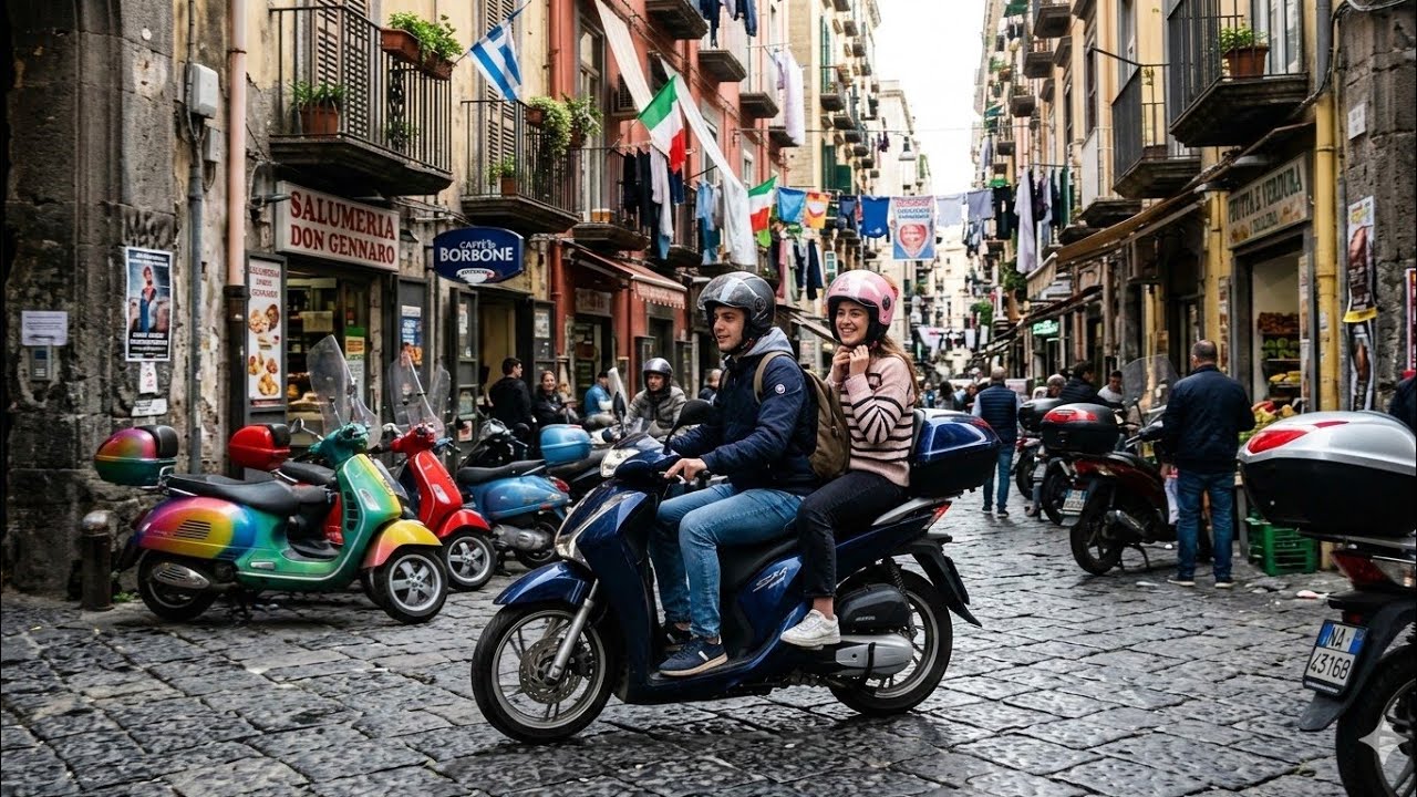 NAPOLI🛵IN GIRO CON LO SCOOTER📍SH 150cc🛵🇮🇹 #italy #campania #napoli #scooter #sh150i #honda #top #4k
