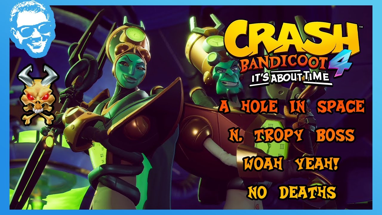 Дыра в космосе — прохождение битвы с боссом N.Trophy — без смертей — Crash Bandicoot 4 [4k]