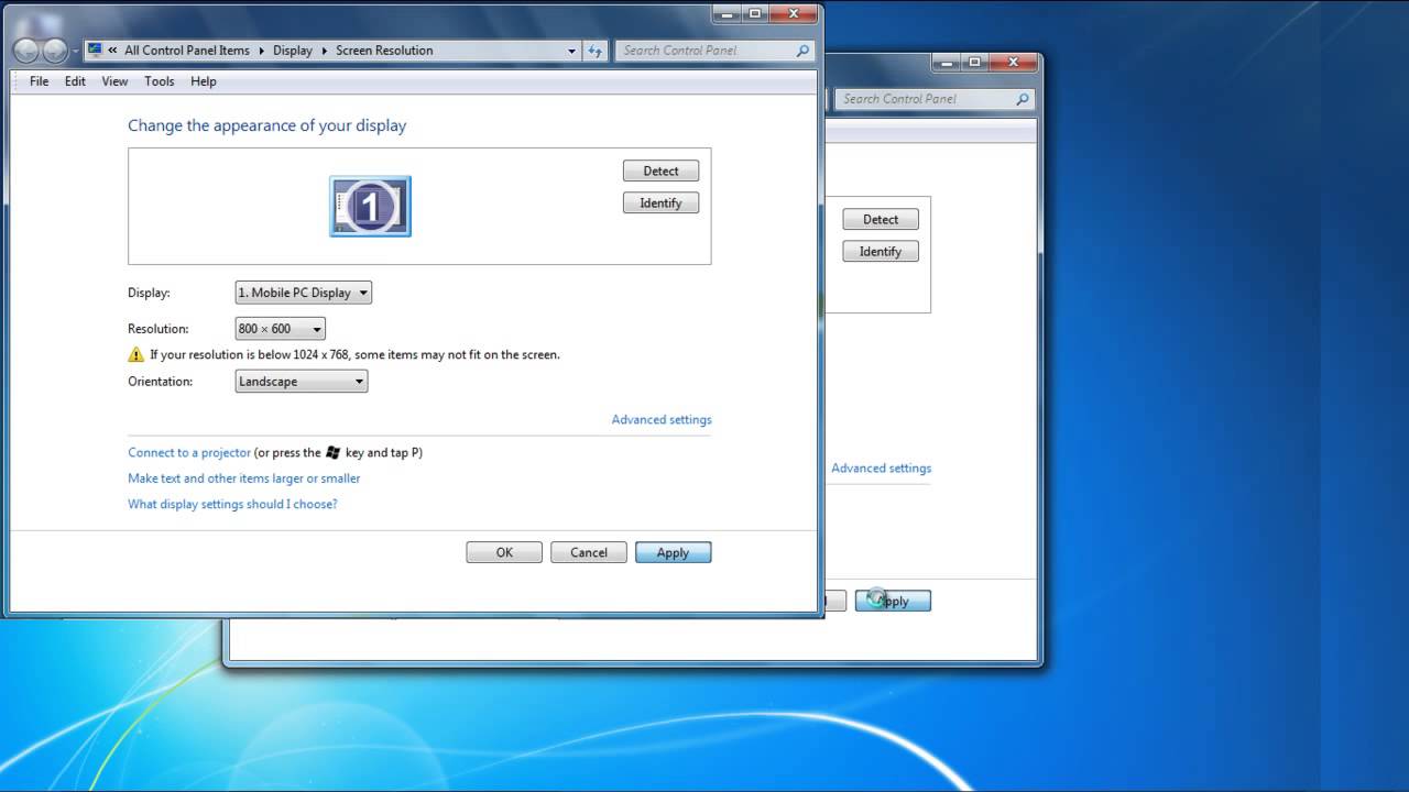 Как изменить разрешение экрана в Windows 7