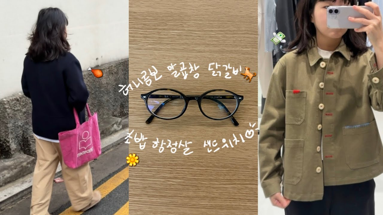 vlog 일상 브이로그 (오늘도 허니콤보, 센과 치히로의 행방불명, 닭갈비에 우동사리  추가, 알곱창, 항정살, 레이벤 안경, 이자벨마랑 옌키)