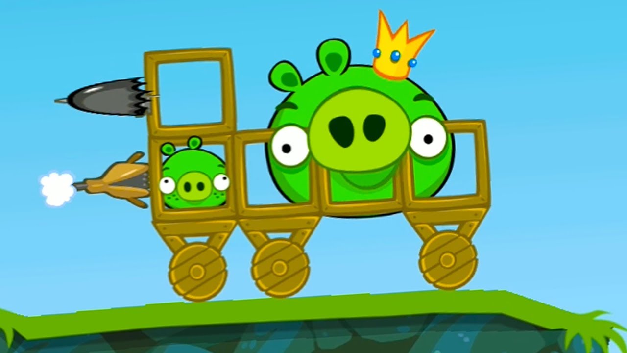 Bad Piggies #3 Король свиней и Плохие свинки на деревянной машине #МАШИНКИКИДА