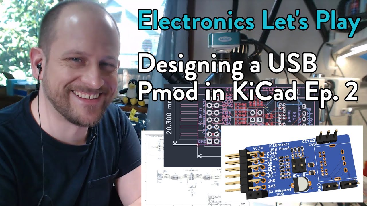 Electronics Let's Play   Designing a USB Pmod in KiCad Ep  2