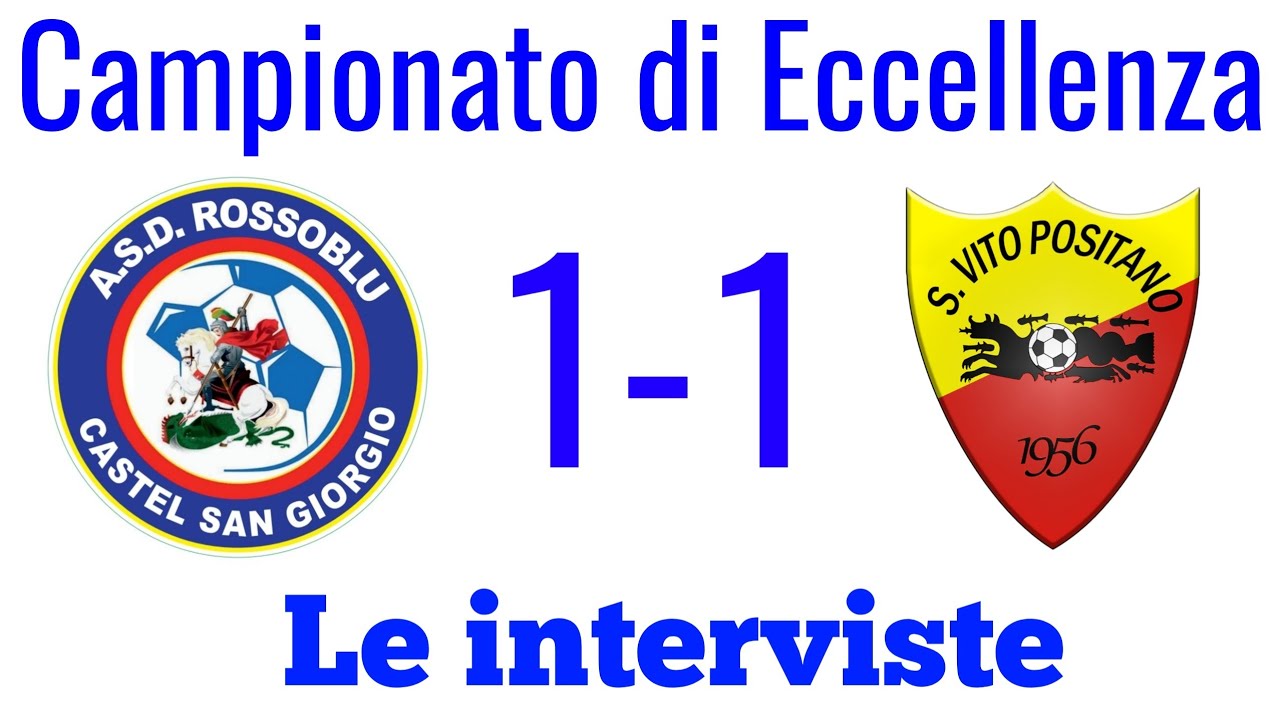 CASTEL SAN GIORGIO 1-1 SAN VITO POSITANO: LE INTERVISTE