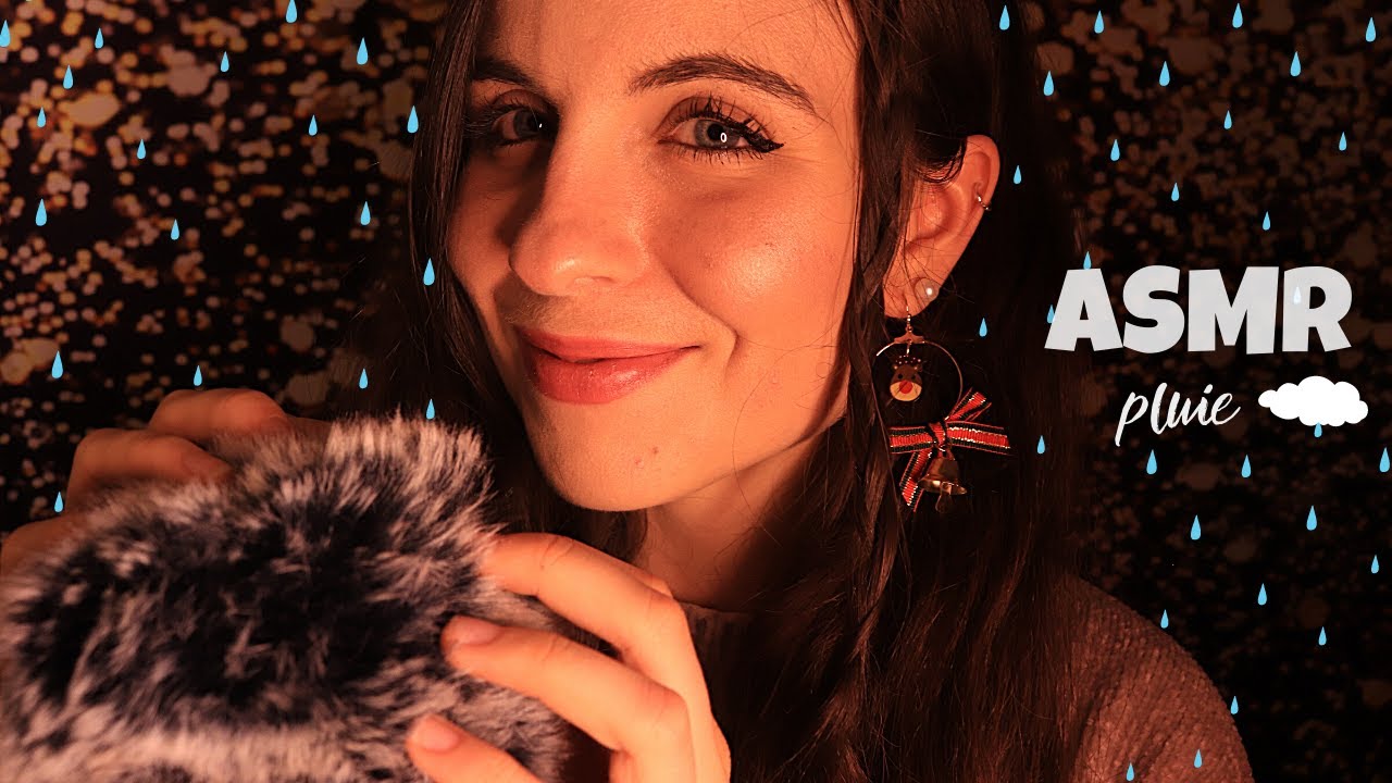 ASMR 🌙 Une vidéo parfaite pour dormir + pluie 🌧 (brushing, closeup whispers, fluffy mic, ...)
