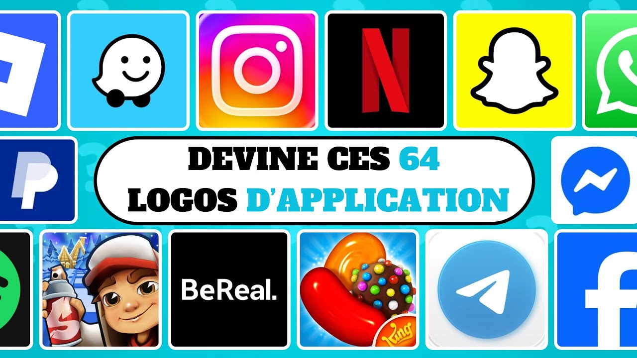 Saura-tu Deviner ces 64 Icônes d’application ?📱Quiz Logo