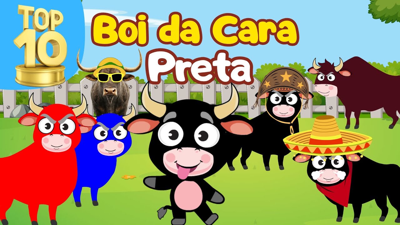 Os 10 Melhores Boi da Cara Preta | Top 10 | Música Infantil Divertida | Ursinho Pua Pua