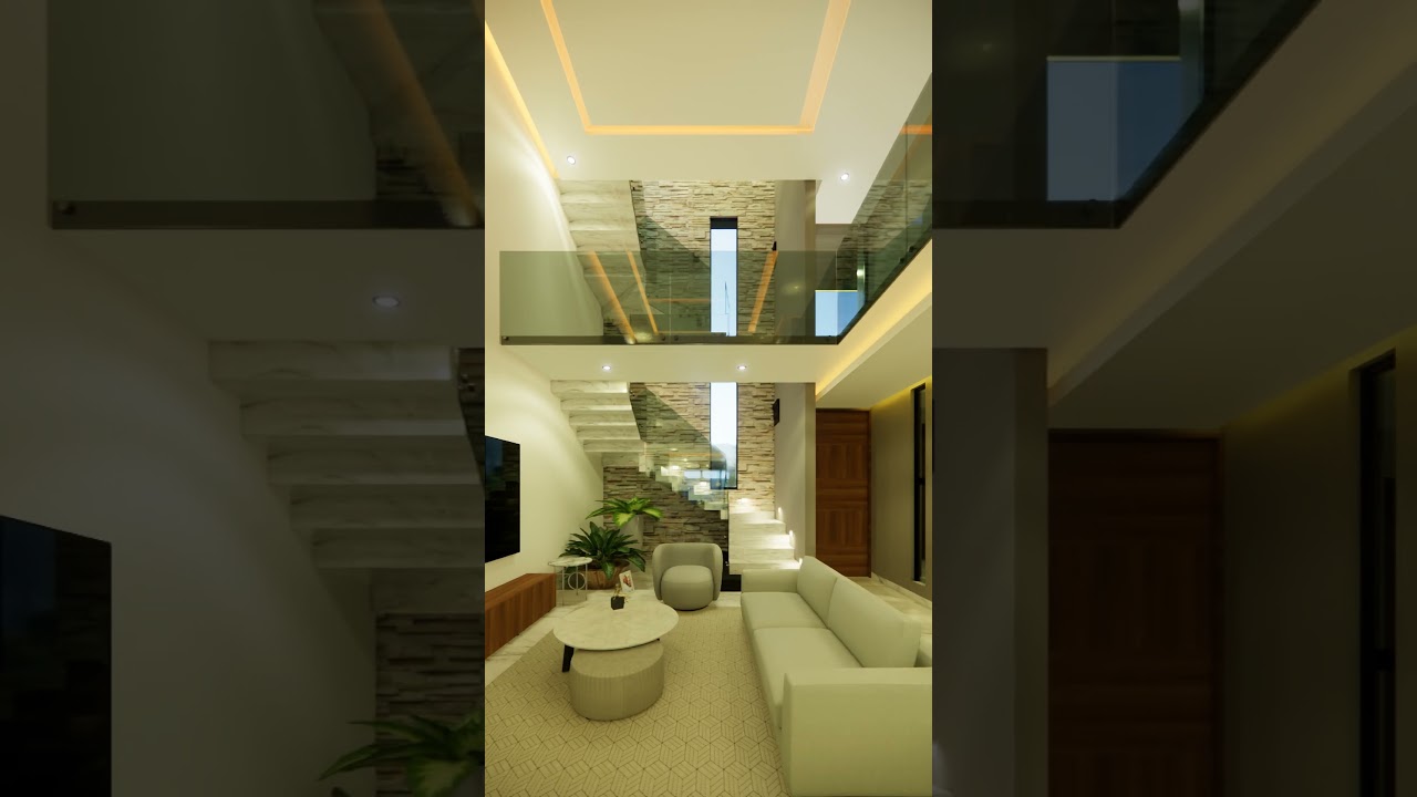 DISEÑO CON DOBLE ALTURA 🔥🔥🔥 DISEÑO DE ESCALERAS + ESTANCIA 