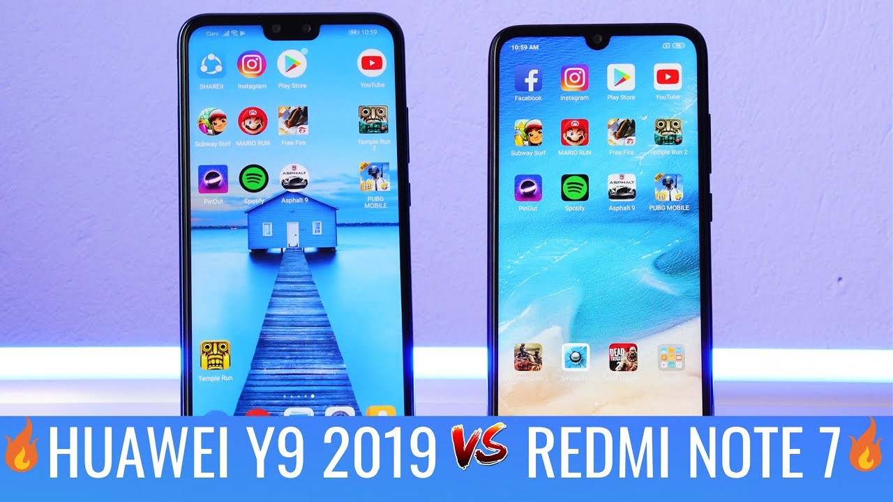 Xiaomi Redmi Note 7 vs Huawei Y9 2019 Speed Test - Cual es mas rapido
