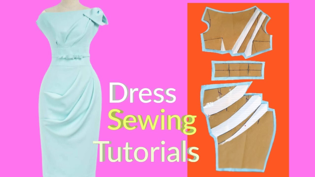 Thiết kế Đầm trễ vai xếp ly thời trang sành điệu |dress sewing tutorial |le fashion |