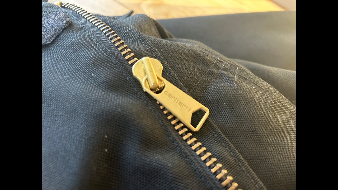 Замена бегунка молнии Carhartt