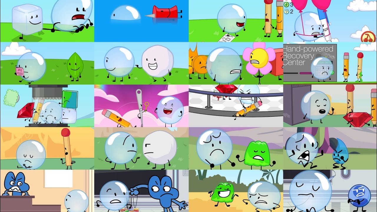 BFDI Bubble Deaths Compilation.