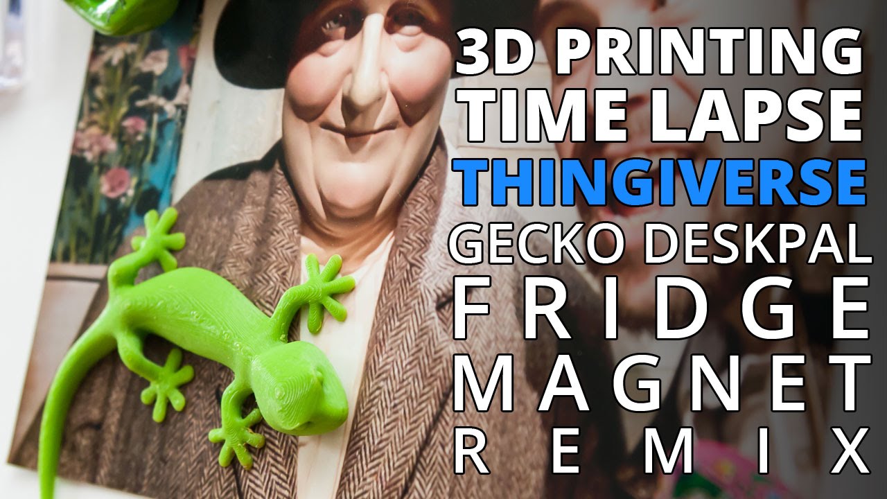 3D Printing Time Lapse - Gecko DeskPal Fridge Magnet Remix - Thingiverse