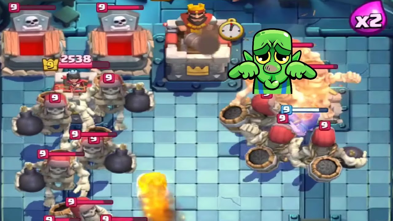 嘗試組合現階段最強瘋皇牌組！又大又硬的...骨巨墓碑？｜ClashRoyale 皇室戰爭 #xiake #勇者