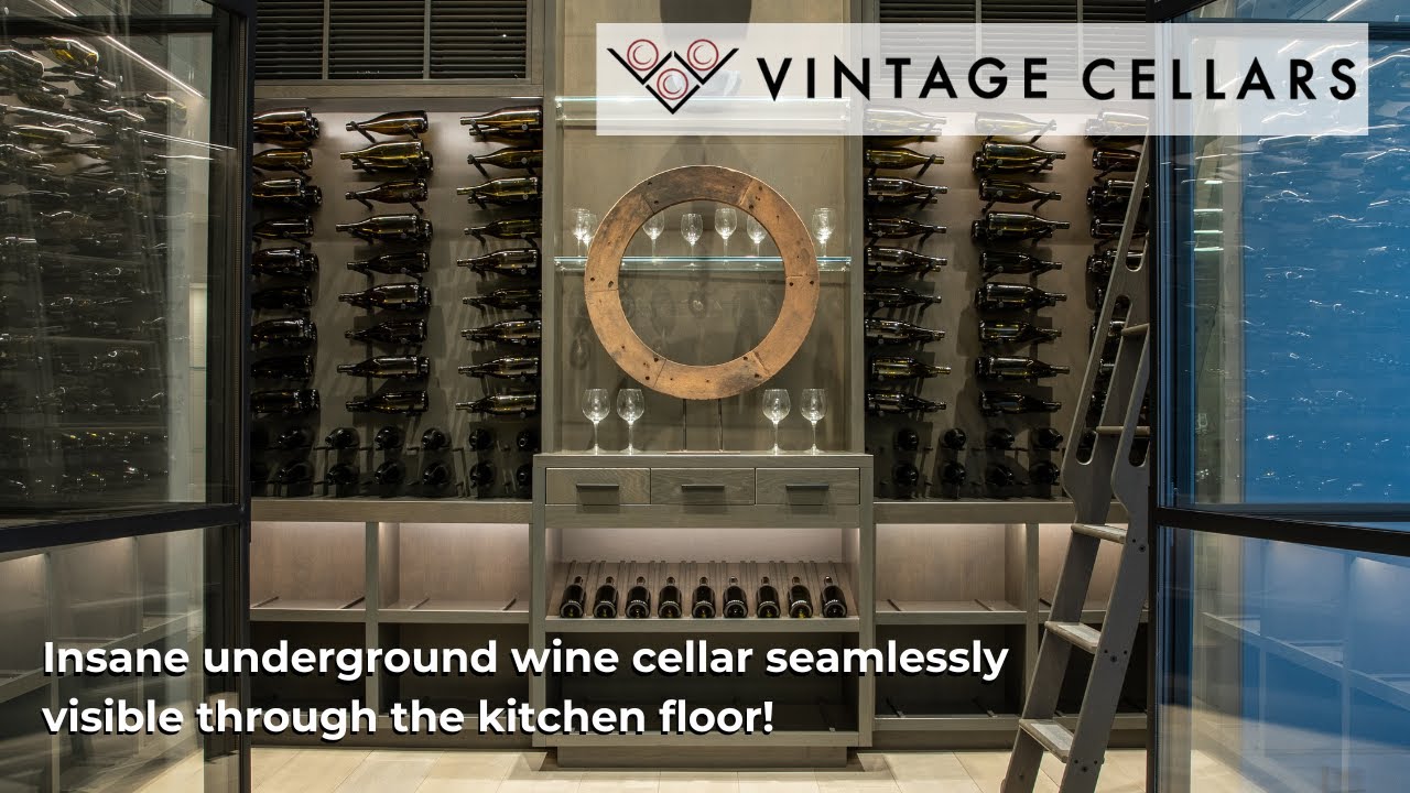 Incredible Underground Wine Cellar Revealed: Seamless Integration with Kitchen Floor!