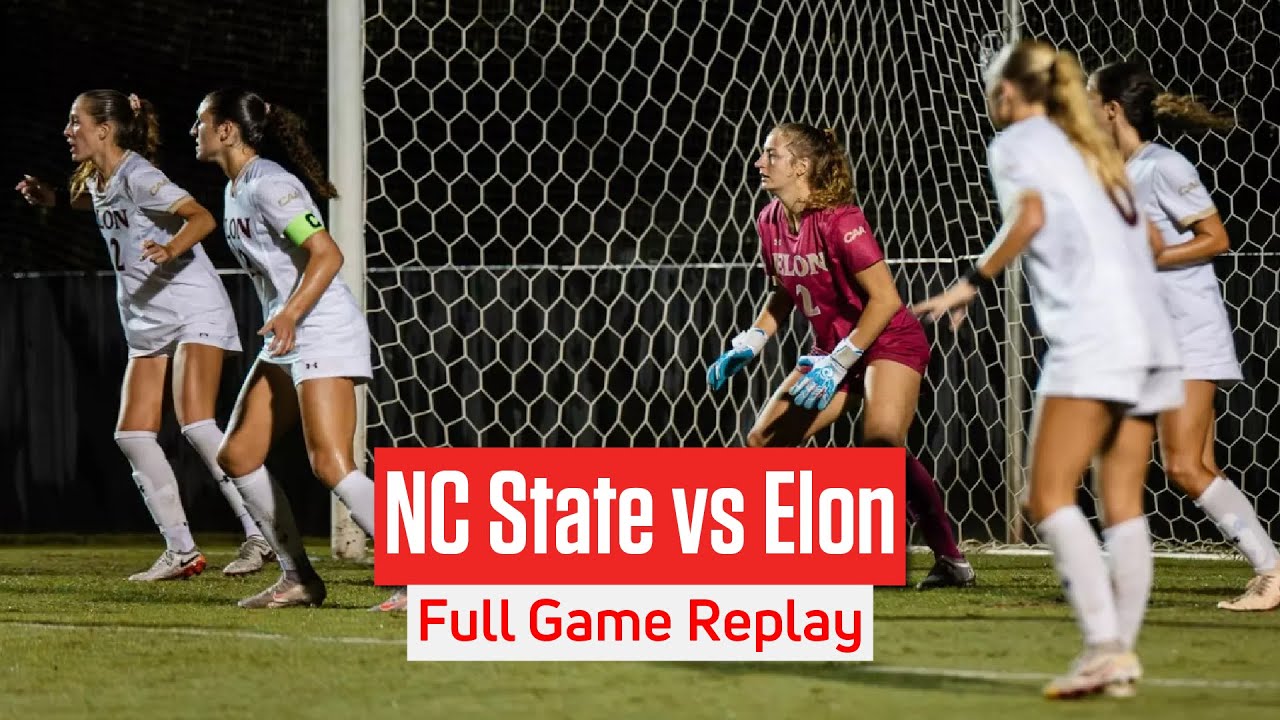 NC State Women's Soccer vs Elon Full Match Replay | 2025 CAA Soccer