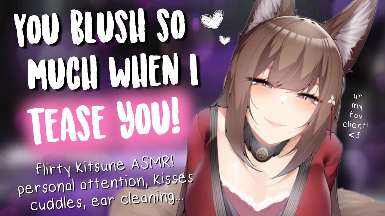 Flirty Kitsune treats Your Loneliness 💗 [Amagi | F4A ASMR Binaural | Scalp Massage & Ear Cleaning]