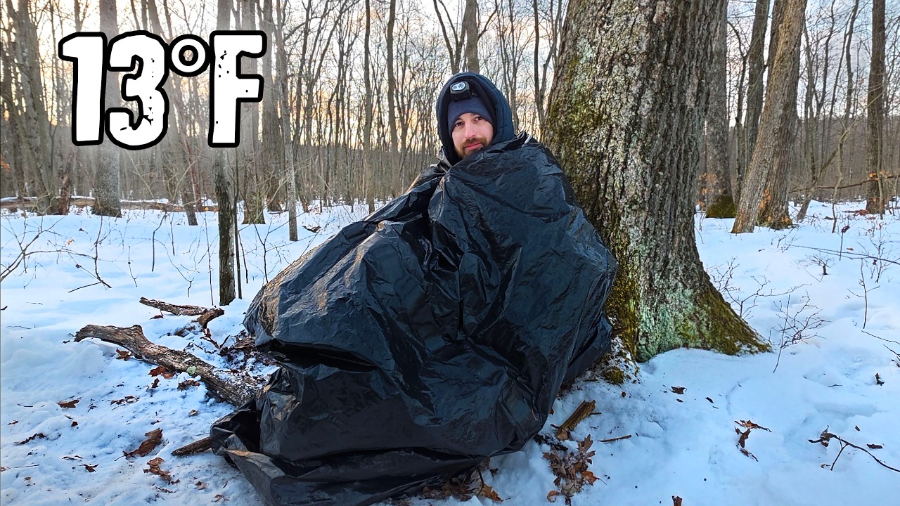 Провести ночь в лесу в мусорном мешке