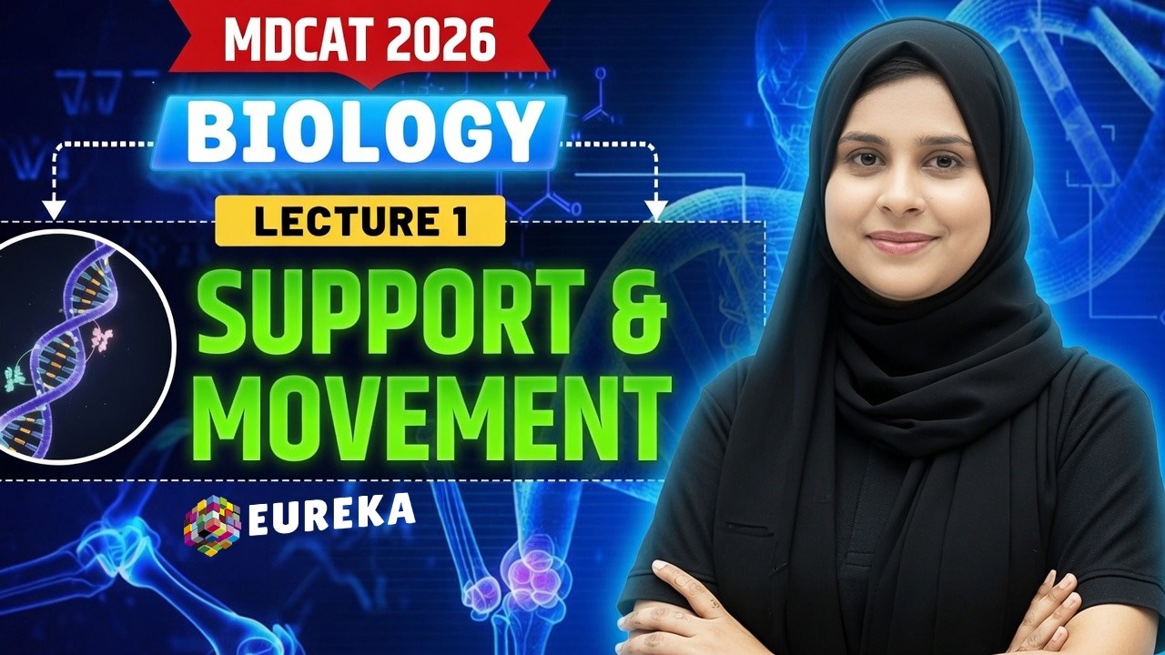 MDCAT 2026 BIOLOGY | SUPPORT & MOVEMENT | LECTURE 1 | EUREKA ACADEMIA | ONLINE MDCAT PREPARATION