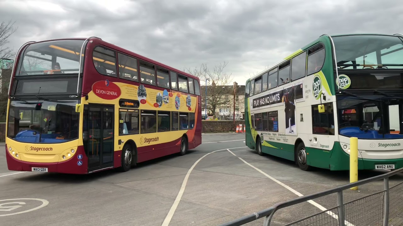 Buses In Paignton Bus Station, 9th April 2021