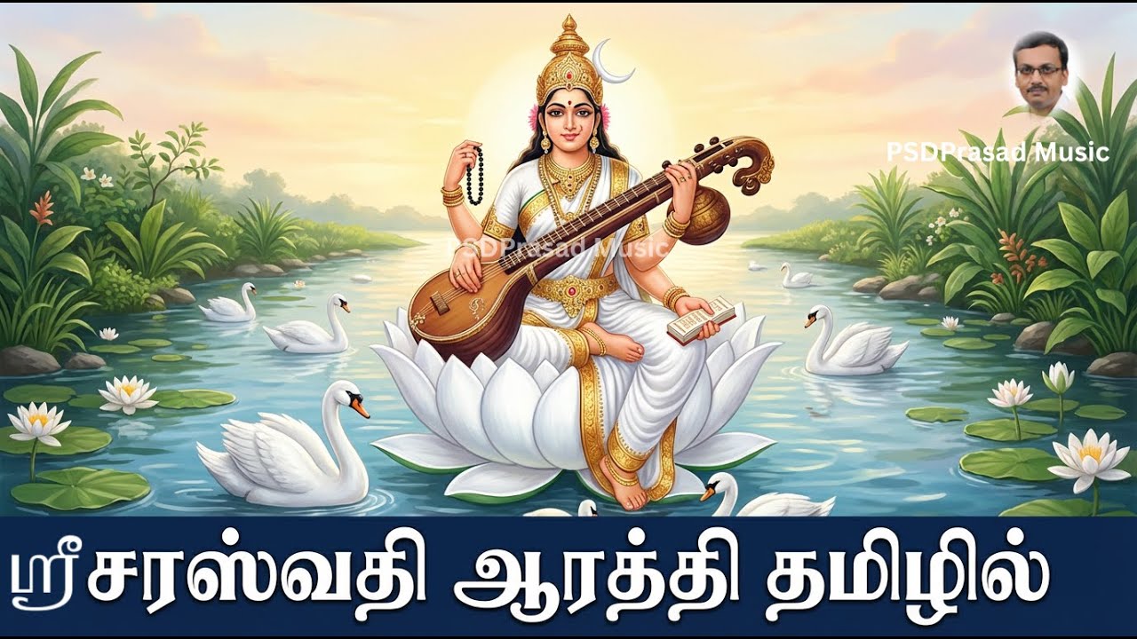 ஸ்ரீ சரஸ்வதி ஆரத்தி - தமிழில் | வசந்த பஞ்சமி | Sri Saraswathi Aarti (Tamil) | Vasantha Panchami