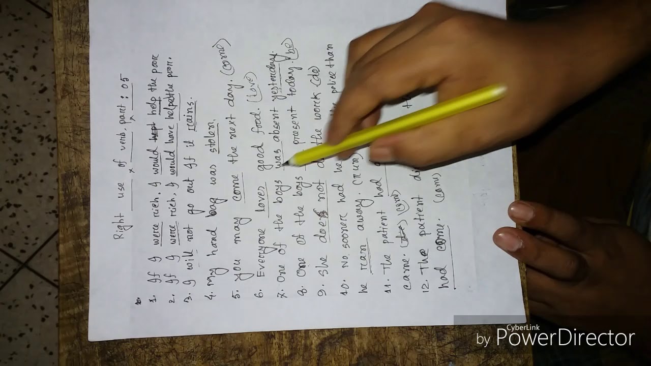 Right form of verb, part :5