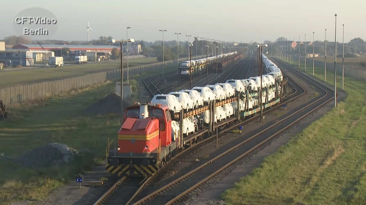 Hafen- und Eisenbahnen an der Nordseeküste.