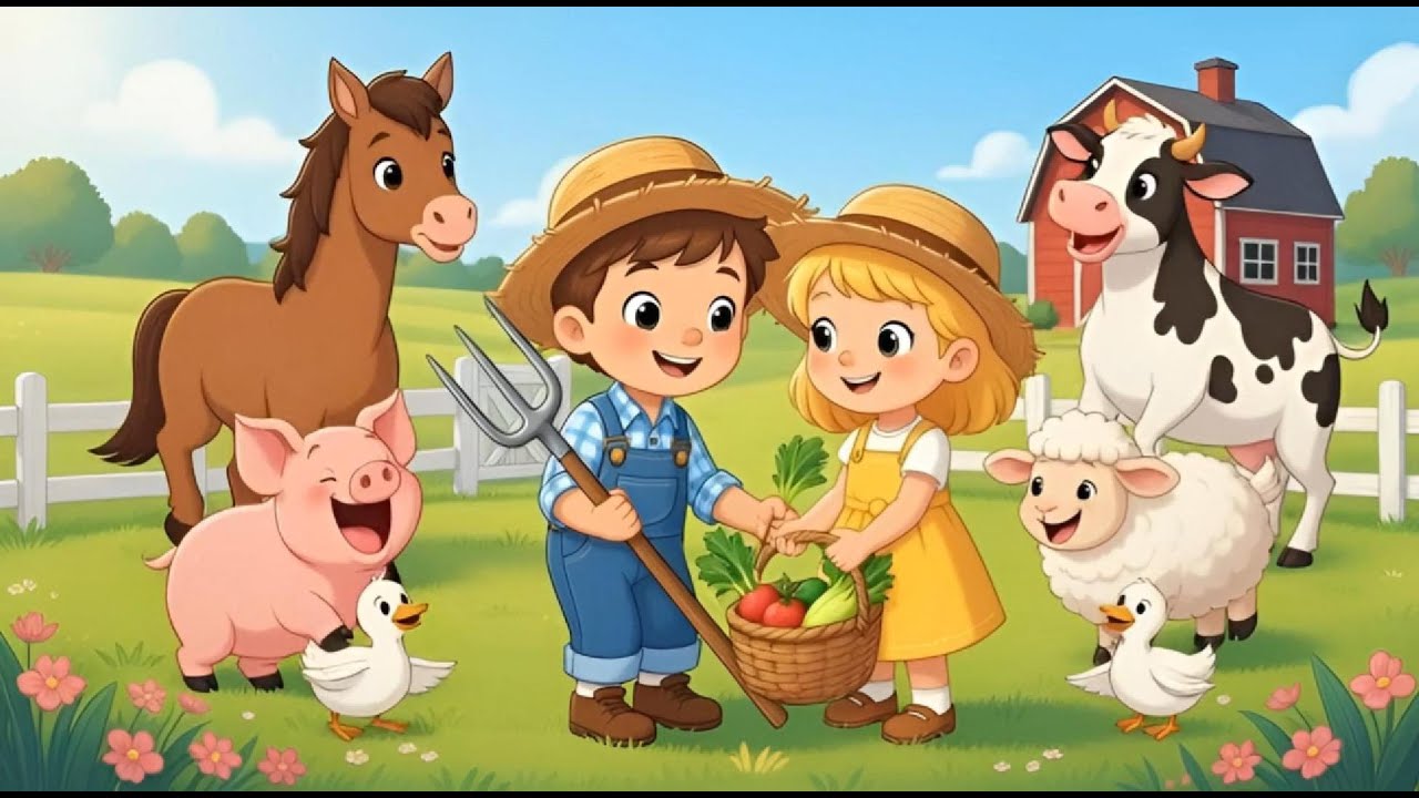 Fun on the Farm – Sing Along with farm animals | Songs for Kids | Farm Kids Music | Kiddy Karaoke