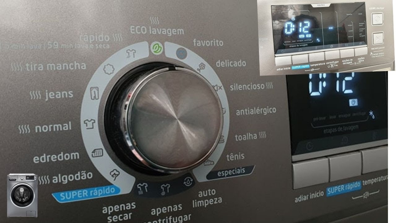 Lava e Seca Midea 11Kg Storm Wash LSD11X1 Inverter |  Programas de Lavagem