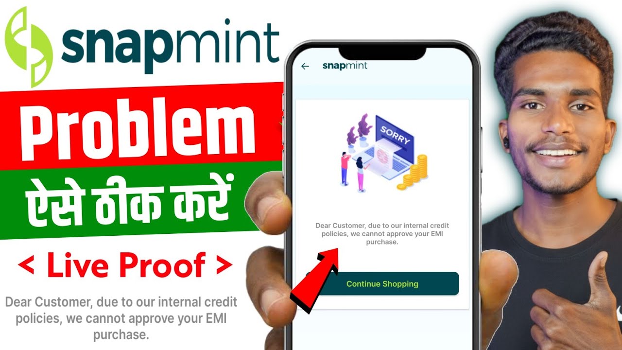Dear Customer, due to our internal credit policies, we cannot approve your EMI purchase. Snapmint 