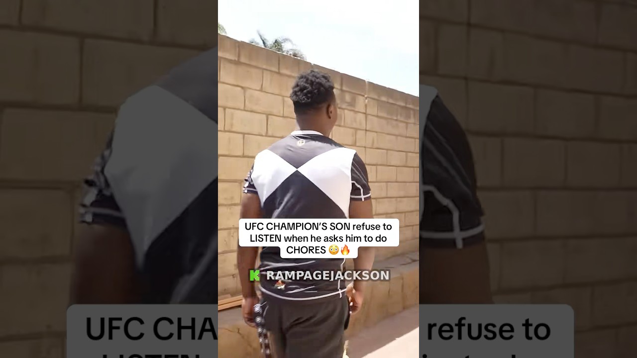 СЫН ЧЕМПИОНА UFC ОТКАЗЫВАЕТСЯ СЛУШАТЬ, когда тот просит его сделать #UFC #Rampage #Raja #Refuse ￼