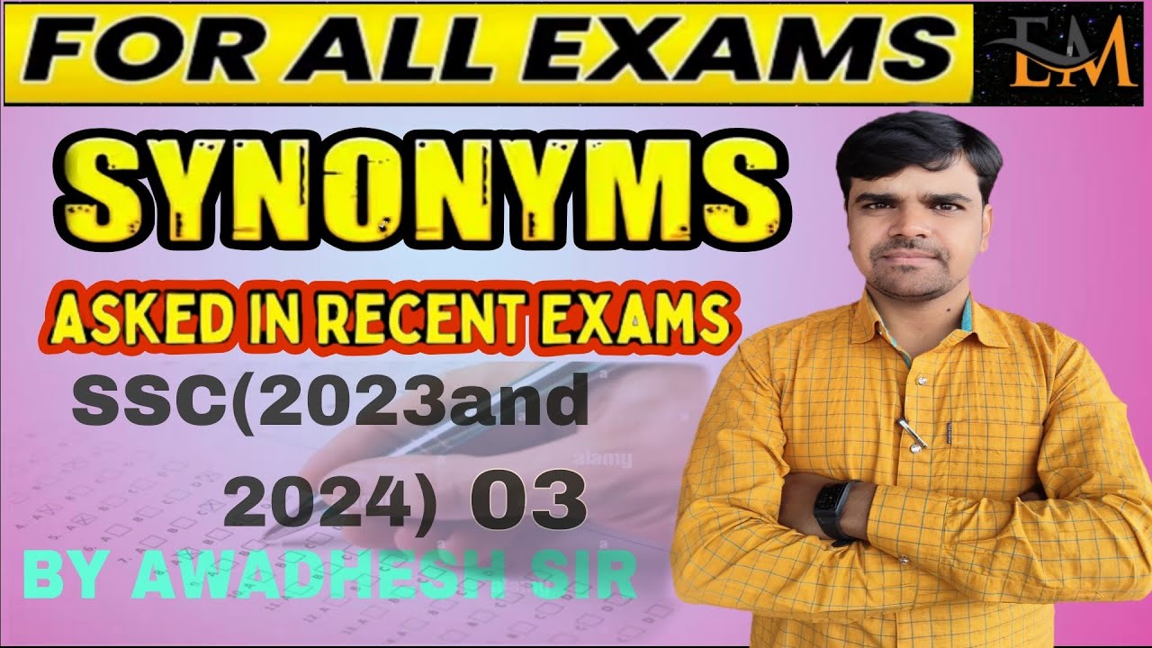 🔴#english|synonyms(class-3)🔴for all competitive exam by AWADHESH sir#video#education#ssc(2023&2024)