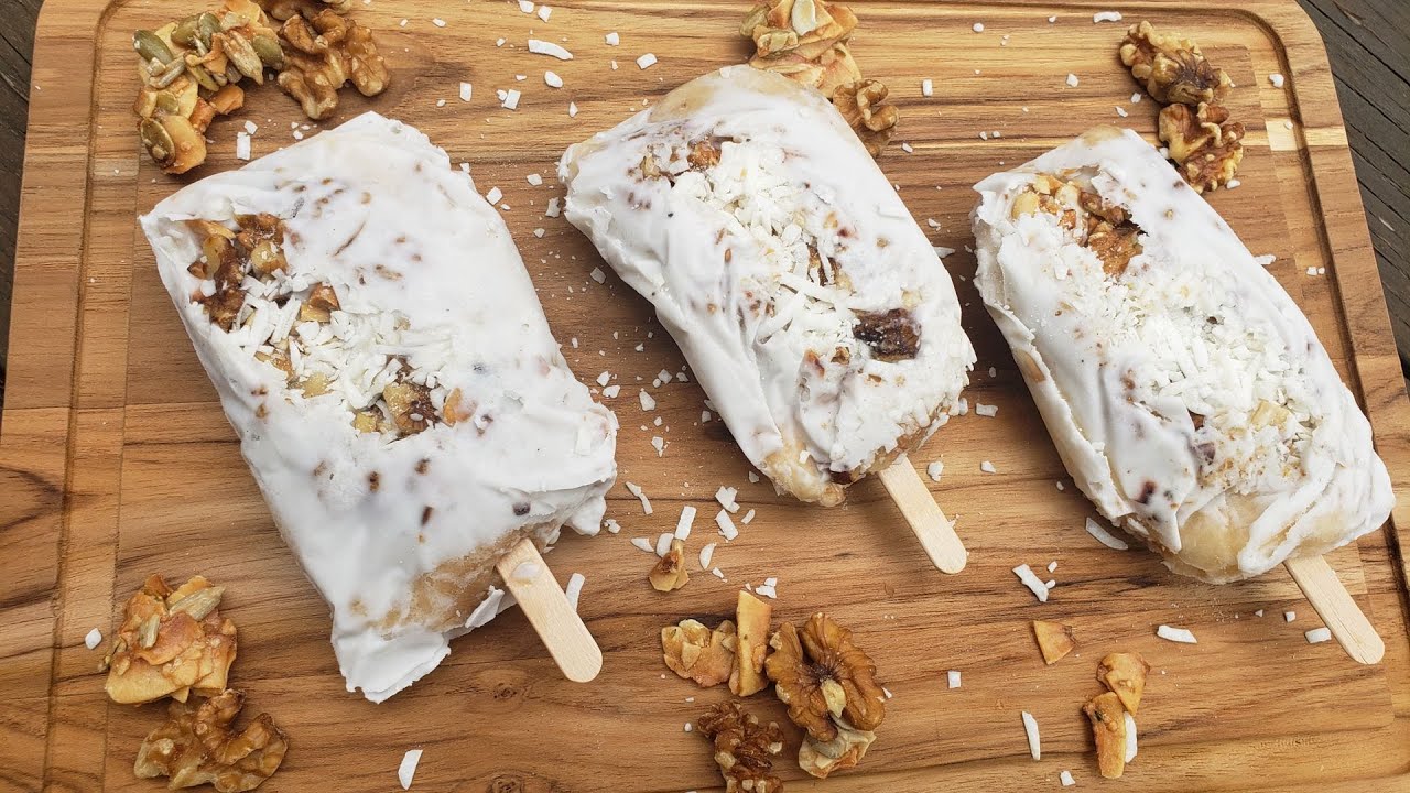 Banana Coconut Frozen Bars - Perfect Cure For the Hot Summer.